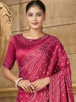 Rani Pink Gajji Silk Saree